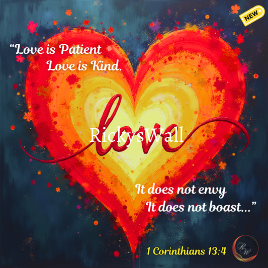 1 Corinthians 13:4 - PREMIUM PRINT - Inspired by Ricky’s Wall Painting