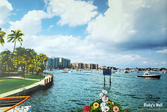 Boca Raton Bay - HIGH PREMIUM - 30 x 20 in. by Ricky's Wall & Alexis Larrinaga