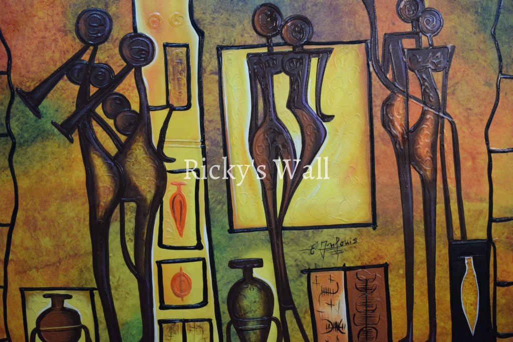 Angle & Dimension (GREEN) - 40 x 30 by E. Jn-Louis - Ricky's Wall