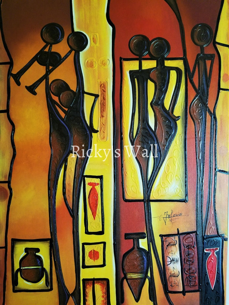 Angle & Dimension (RED) - 30 x 40 by E. Jn-Louis - Ricky's Wall