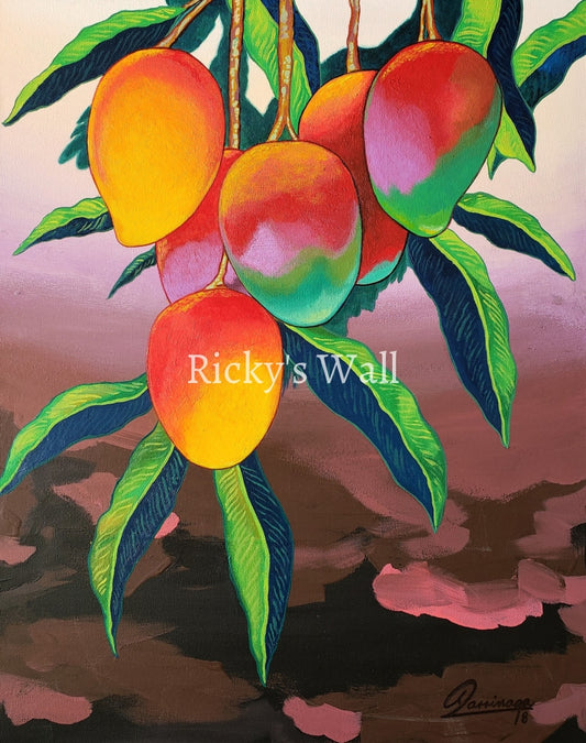 Mango Fruits (Part 2) - Premium 16 X 20 In. By A. Larrinaga Painting
