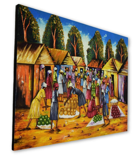 Marketplace for the Local Merchants - 40 x 30 by Taloo Amoney - Ricky's Wall