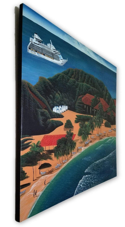 Overlook View of Labadee, Haiti - 40 x 30 by Genenrich Pierre - Ricky's Wall