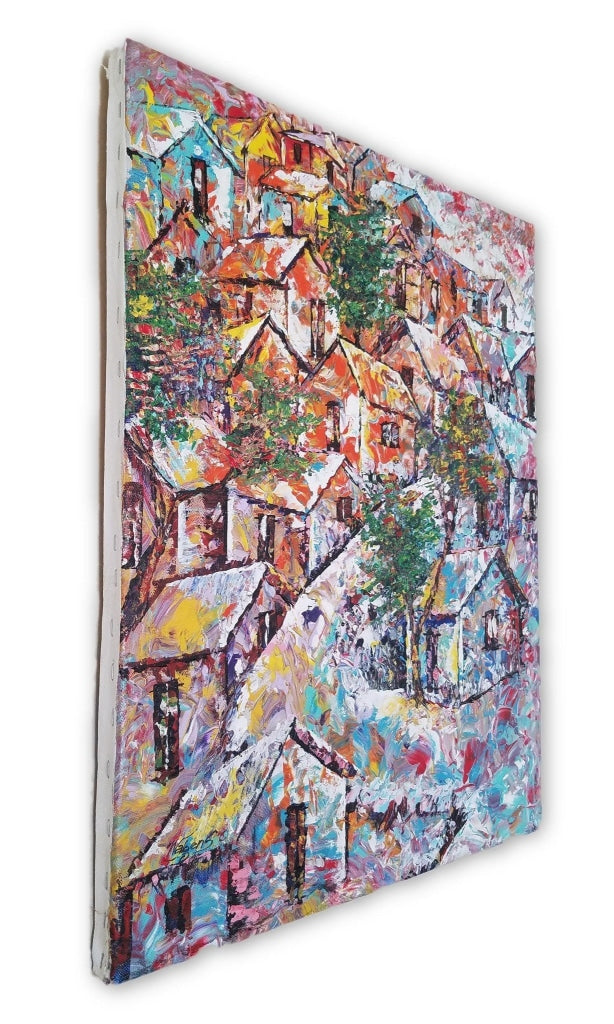 The Bidonville Lanscape, Haiti - PREMIUM - 16 x 20 in. by W. Celeus - Ricky's Wall