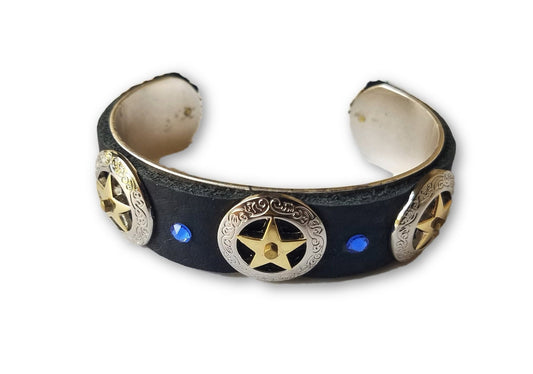 Concho Star (Leather & Silver Plate)