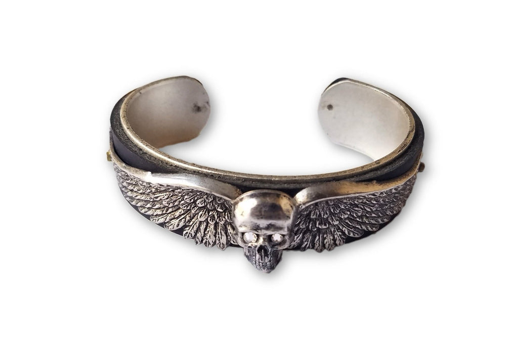 Skull Cuff with Crystal Eyes