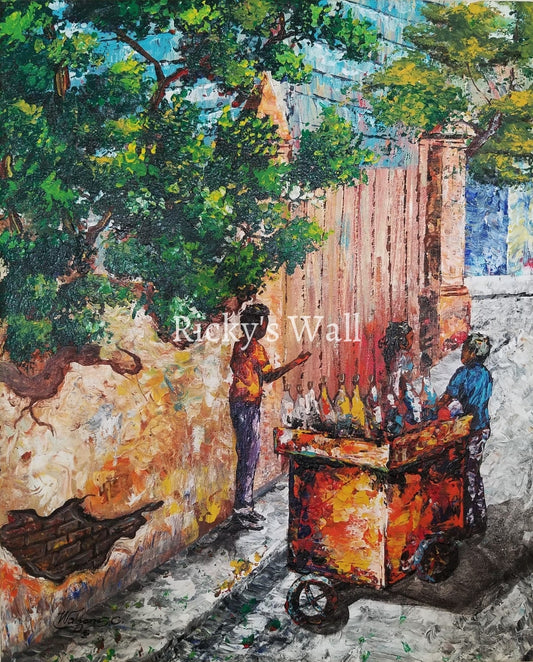 After School Refreshment, Haiti - PREMIUM - 16 x 20 in. by W. Celeus - Ricky's Wall
