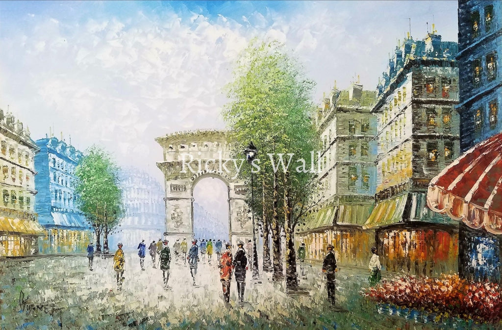 Arc De Triomphe: Paris France - Premium 36 X 24 In. By C. Burney Painting