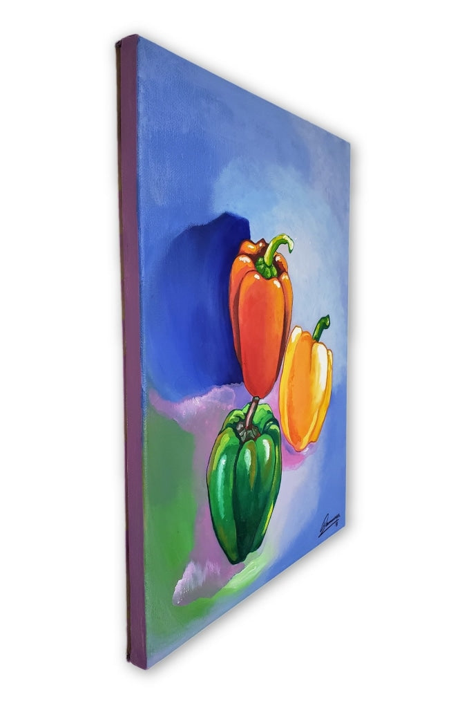 Bell Peppers - Premium 12 X 16 In. By A. Larrinaga Painting