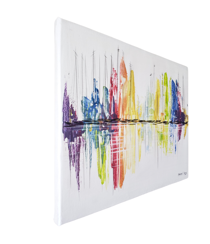 Colorful Fleet - Premium 15.75 X 11.8 In. By Genenrich Pierre Painting