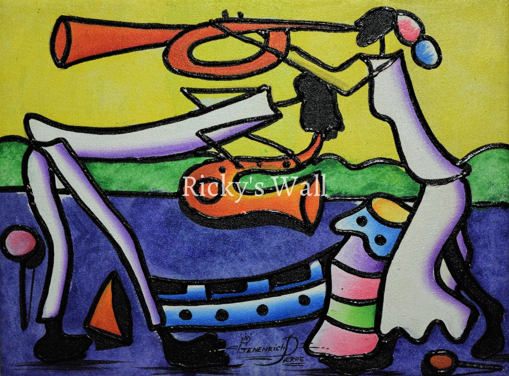 Colorful Instruments - 16 x 12 By Genenrich Pierre - Ricky's Wall