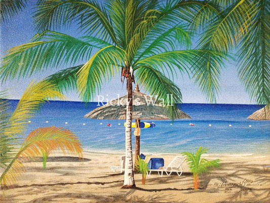 Cote Des Arcadins Haiti - Premium 16 X 12 In. By Genenrich Pierre Painting