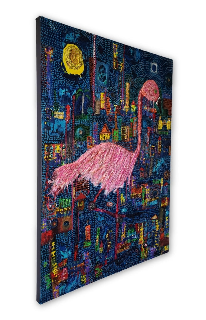 Flamintropolis - Premium 36 X 48 In. By A. Woungly Massaga Painting