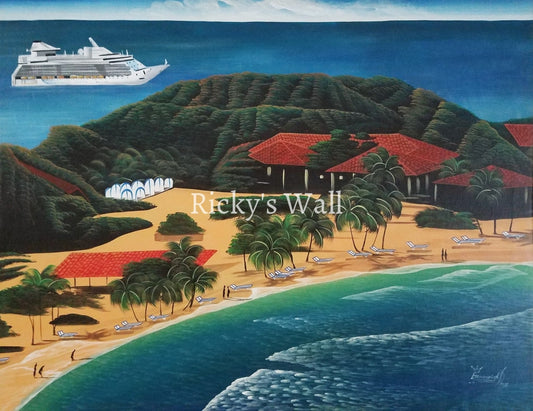 Overlook View of Labadee, Haiti - 40 x 30 by Genenrich Pierre - Ricky's Wall