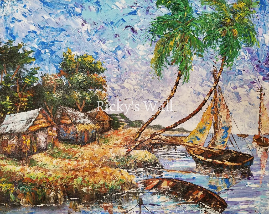 Peasant Shore - PREMIUM - 20 x 16 in. by W. Celeus. - Ricky's Wall