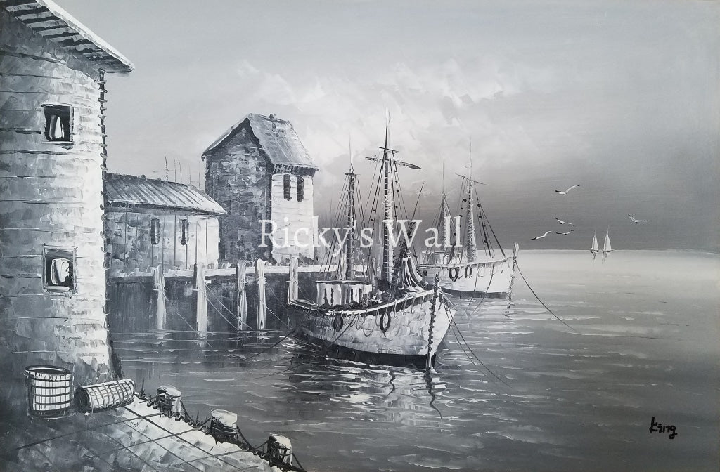 Pre-Storm Shore - PREMIUM - 36 x 24 in. by King - Ricky's Wall
