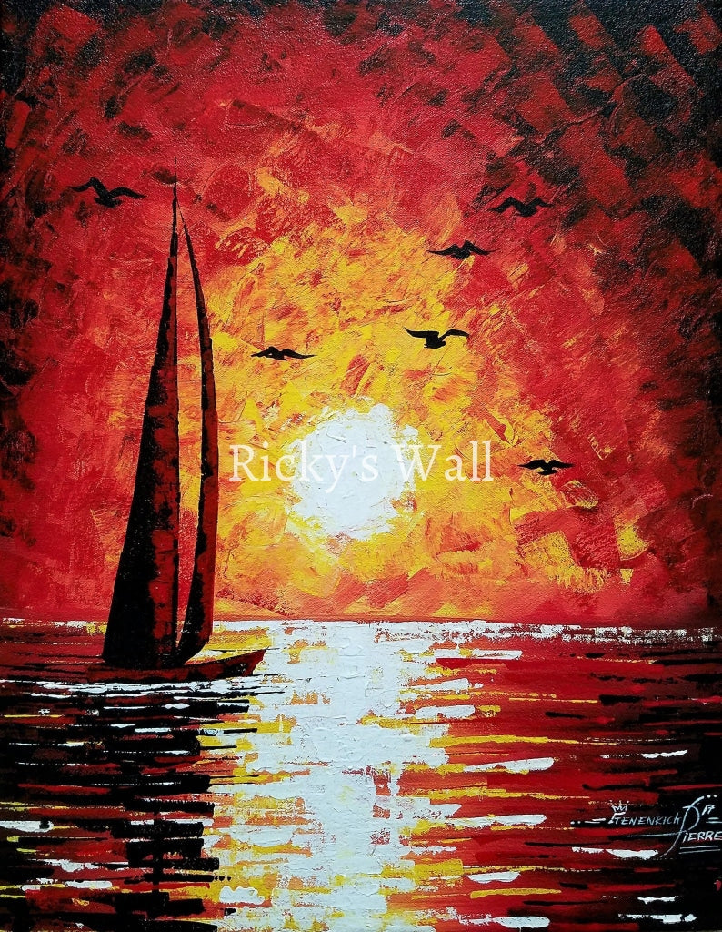 Sailing Life - PREMIUM - 12 x 15.5 in. by Genenrich Pierre - Ricky's Wall