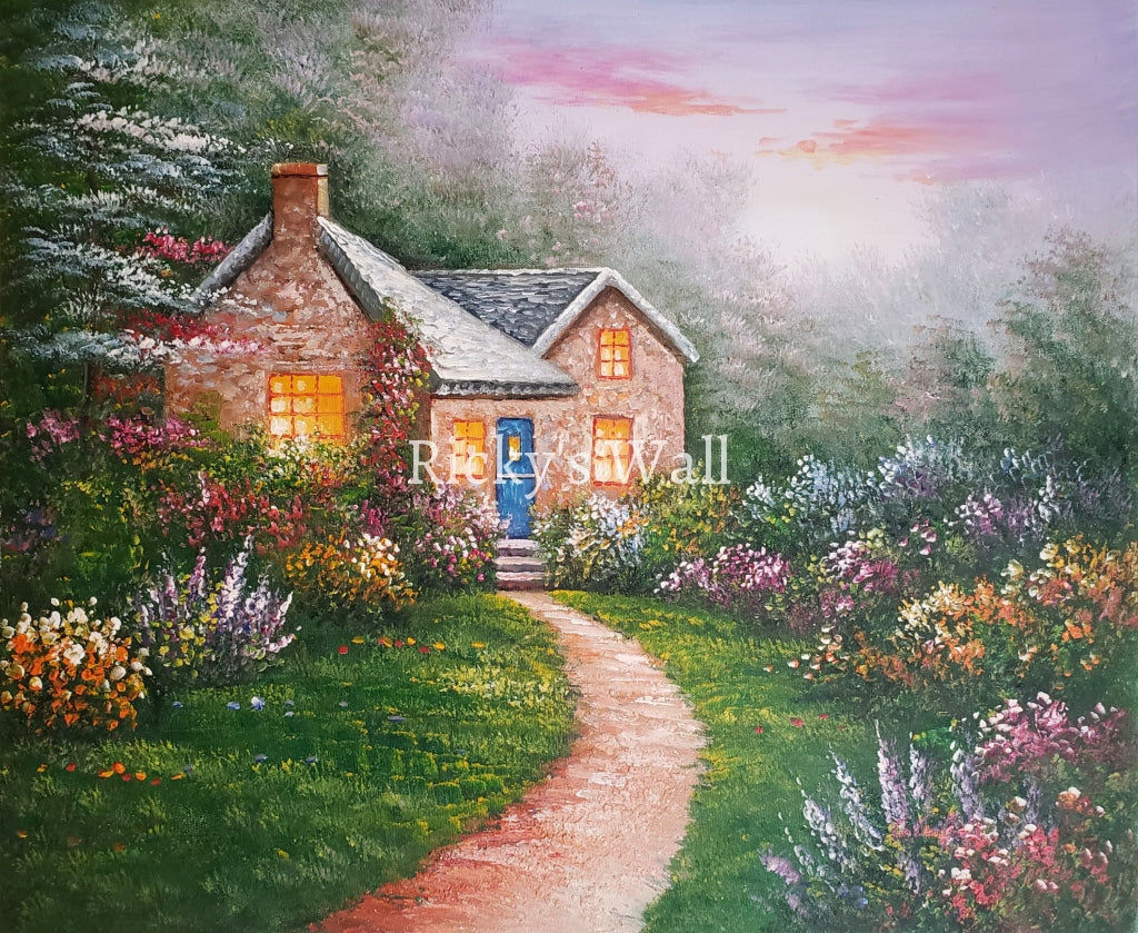The Garden Brick House - Premium 36 X 24 In. By C. Coffin Painting