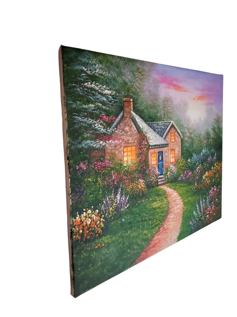 The Garden Brick House - Premium 36 X 24 In. By C. Coffin Painting
