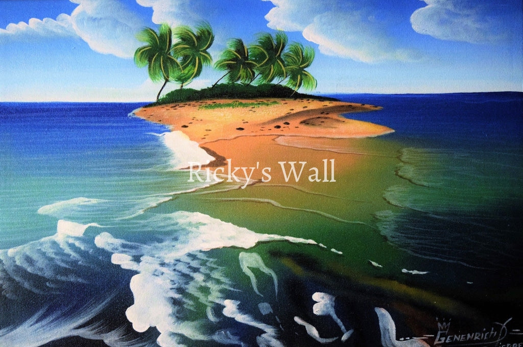 Tropical Islet (small) - 16 x 12 by Genenrich Pierre - Ricky's Wall