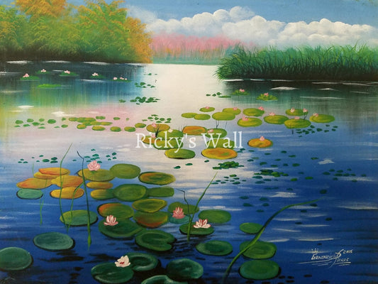 Tropical Lagoon - 16 X 12 In. By Genenrich Pierre Painting