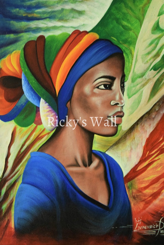 Vibrant Portrait - 12 x 16 by Genenrich Pierre - Ricky's Wall