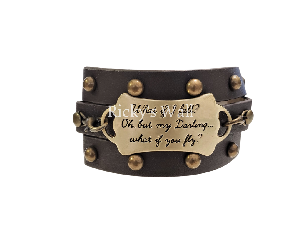 What If I Fall - (New Style) Brown Leather Bracelets